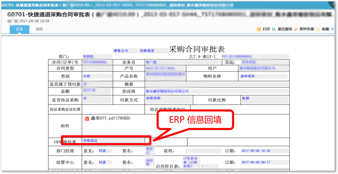 协同与ERP深度集成